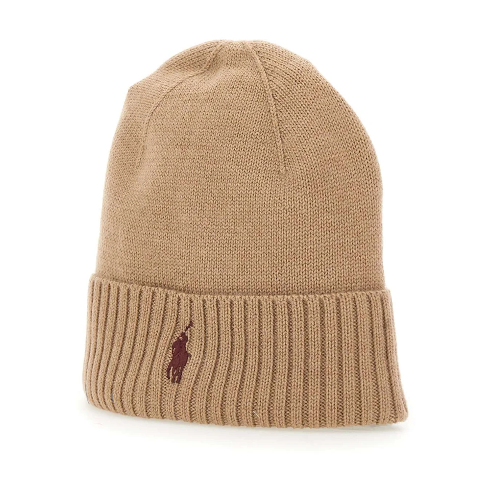 Polo Ralph Lauren Klassieke wollen muts bruin met logo Brown Heren