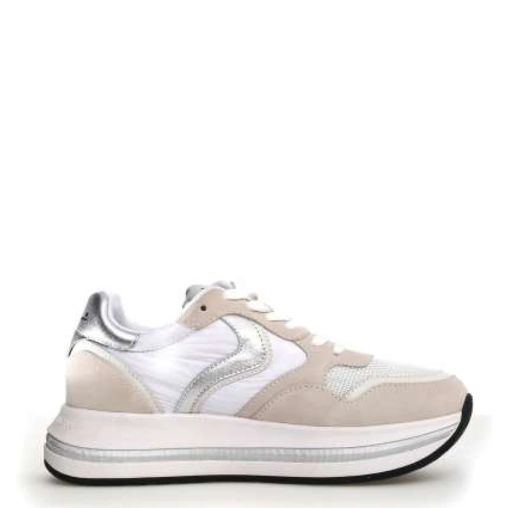Voile Blanche Mesh en Suède Sneaker Zand Dames Schoenen Veelkleurig Multicolor