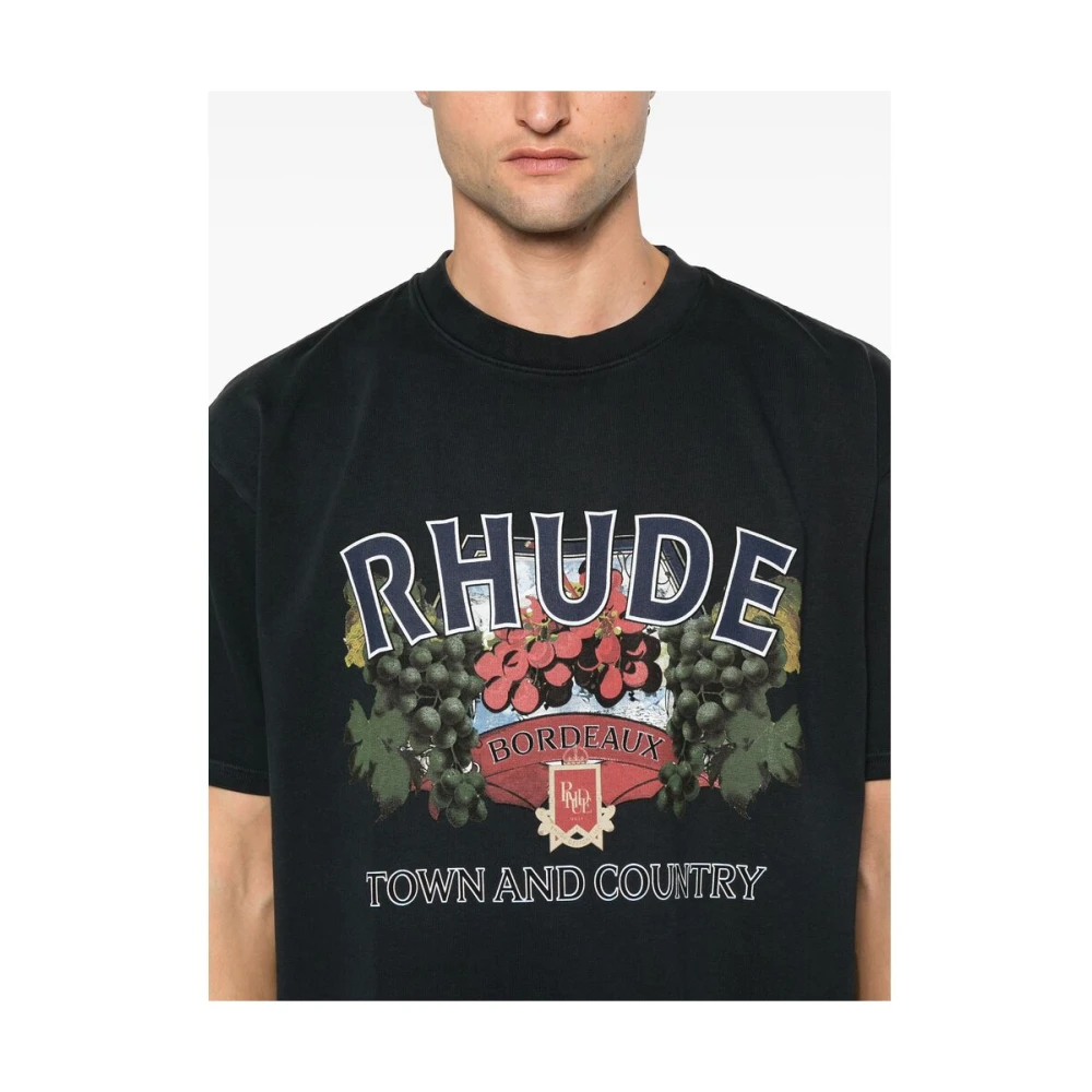 Rhude Town and Country T-Shirt Black Heren