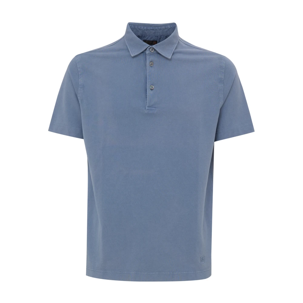 Corneliani Klassieke Polo Shirt Blauw Blue Heren