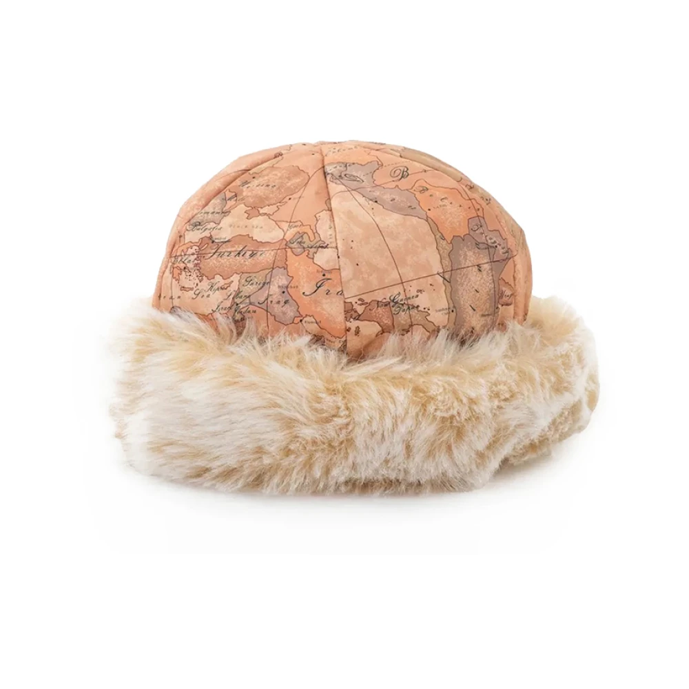 Alviero Martini 1a Classe Beige Wollen Hoed met Leren Details Beige Dames