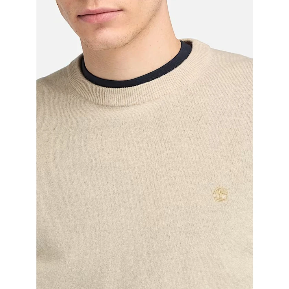 Timberland Merino Crew Neck Sweater Beige Heren
