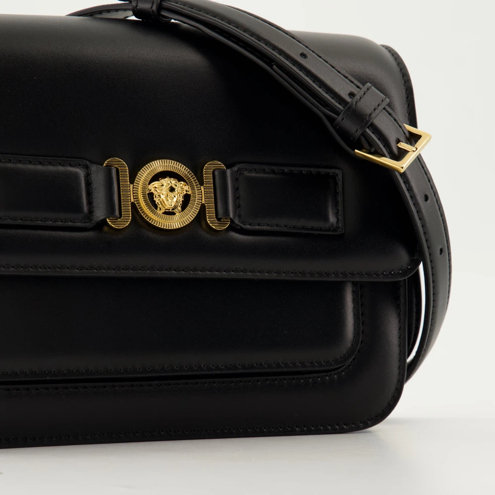 Versace Medusa Leren Tas Lente-Zomer 2025 Black Heren