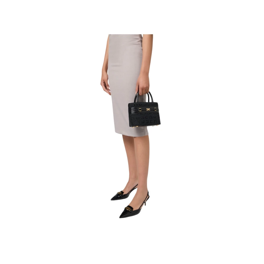 Elisabetta Franchi Stijlvolle Borsa Tas voor Vrouwen Black Dames