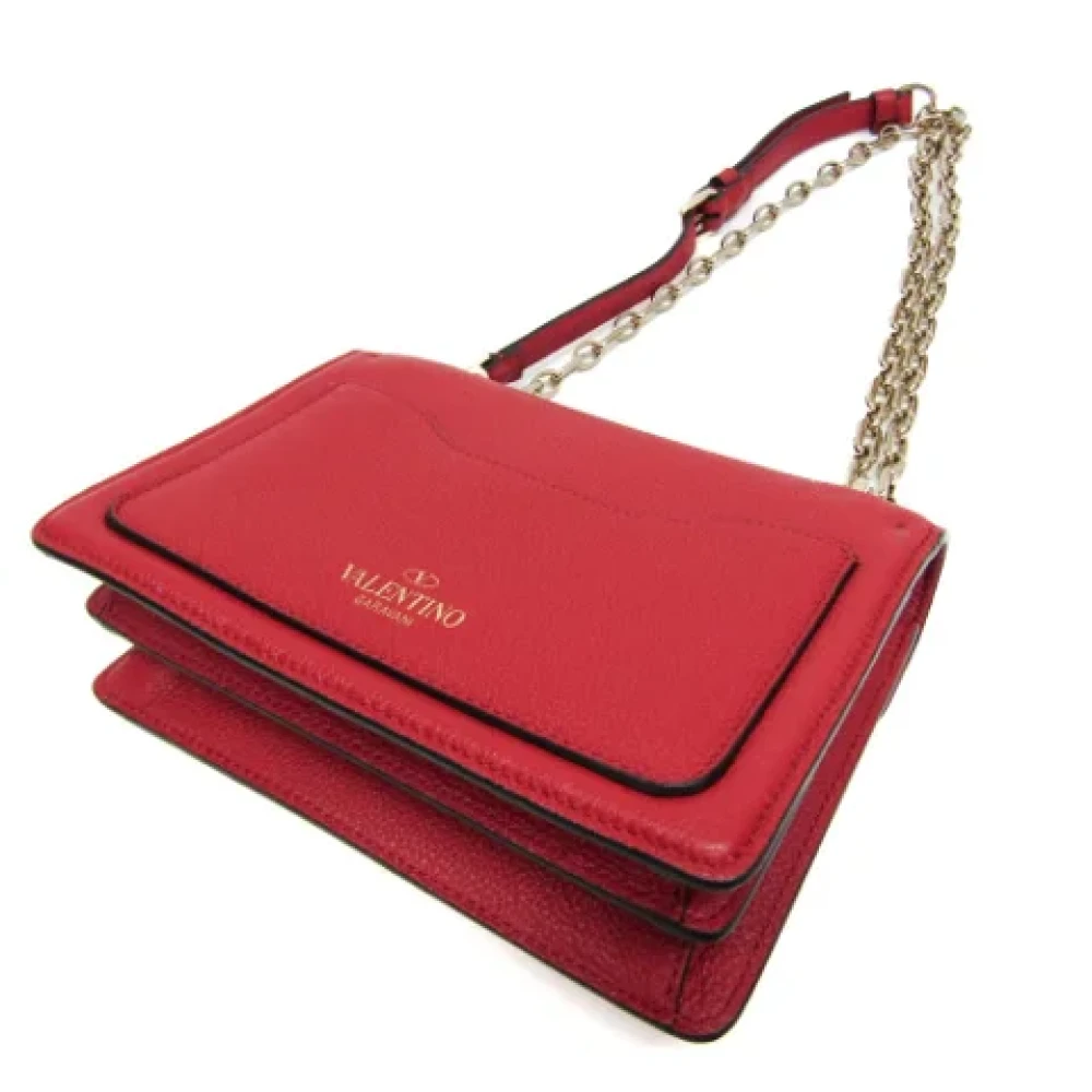Valentino Vintage Pre-owned Leather shoulder-bags Red Dames