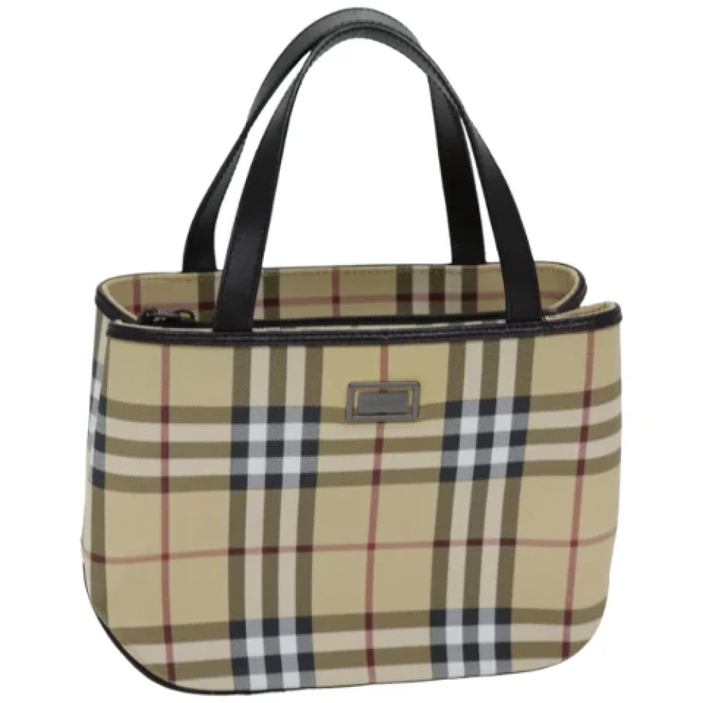 Burberry Vintage Pre-owned Coated canvas handbags Beige Dames