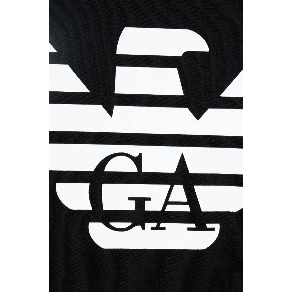 Emporio Armani Casual Katoenen T-Shirt voor Mannen Black Heren