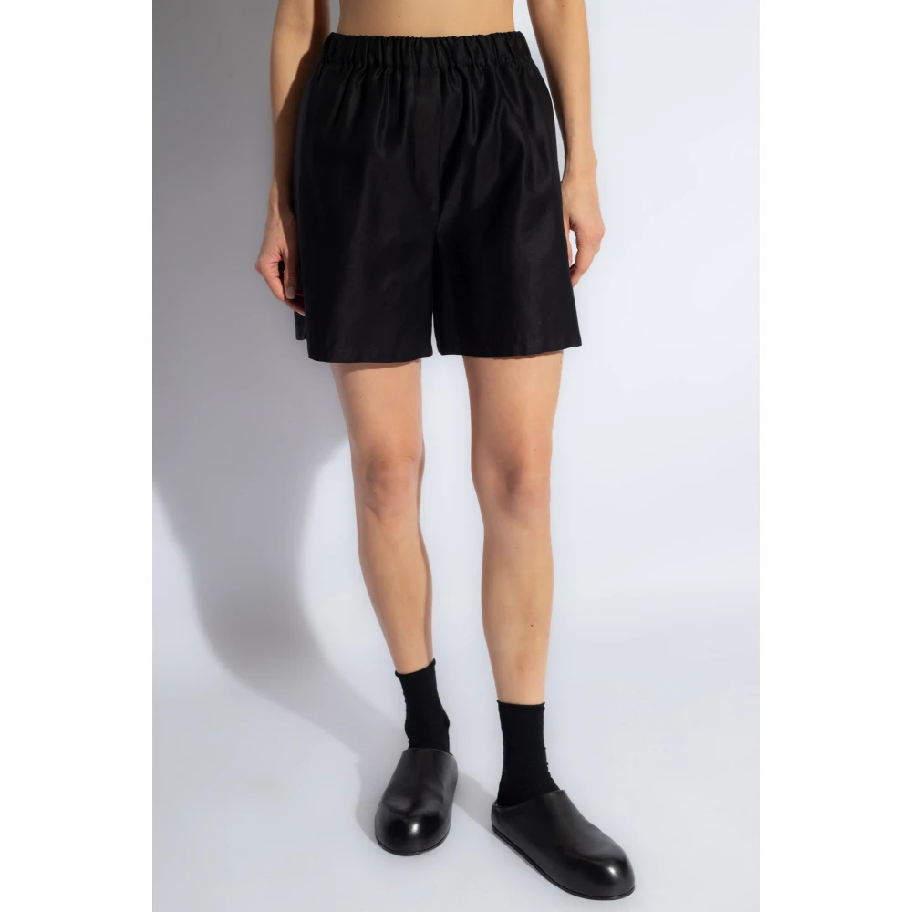 Max Mara Piadena shorts met logo Black Dames