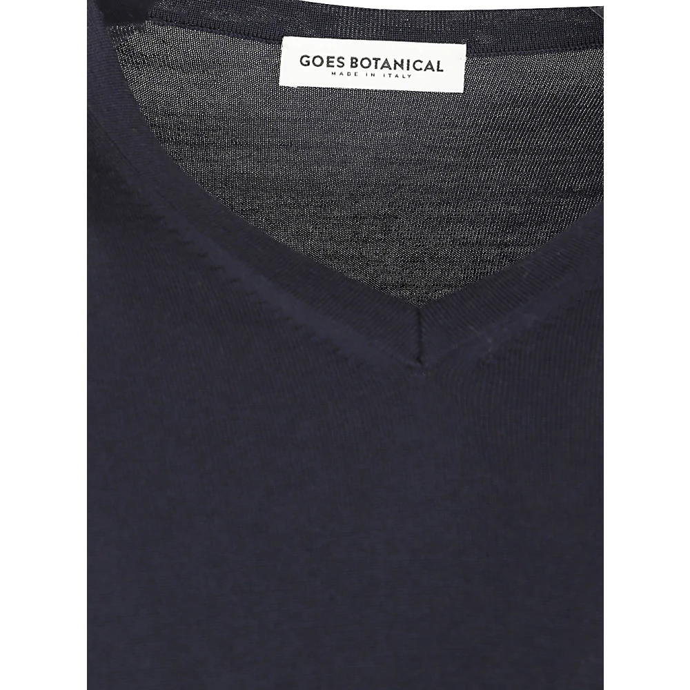 Goes Botanical Blauwe V-hals Top Blue Heren
