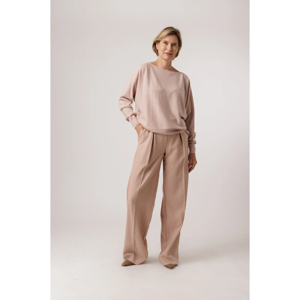 D.Exterior Gebreide trui met hoge hals Pink Dames
