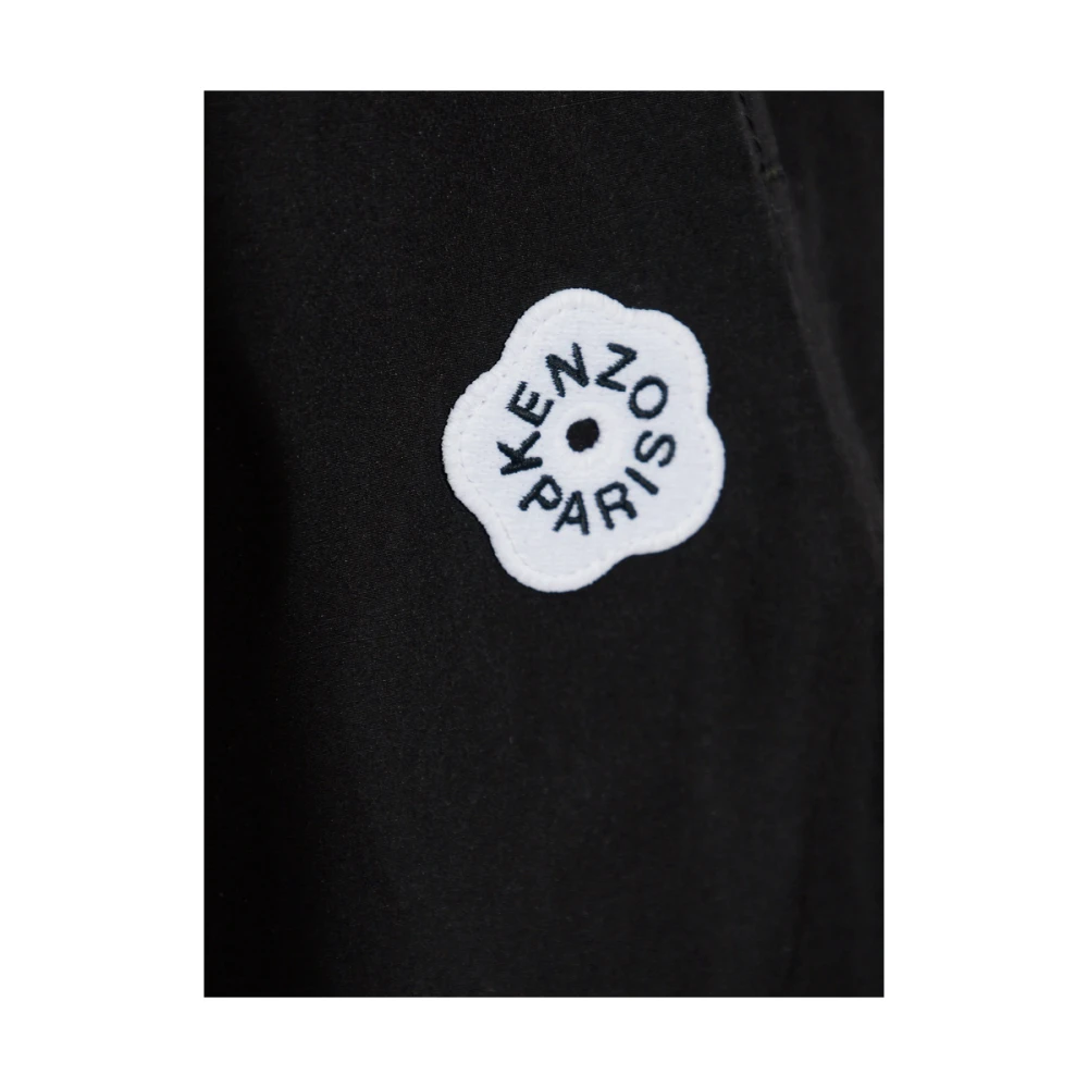 Kenzo Zwarte Rok met Elastische Tailleband en Zakken Black Dames