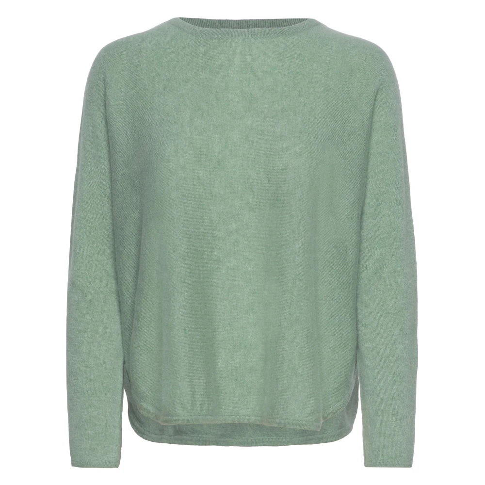 Pastellgrønn Buet Cashmere Genser