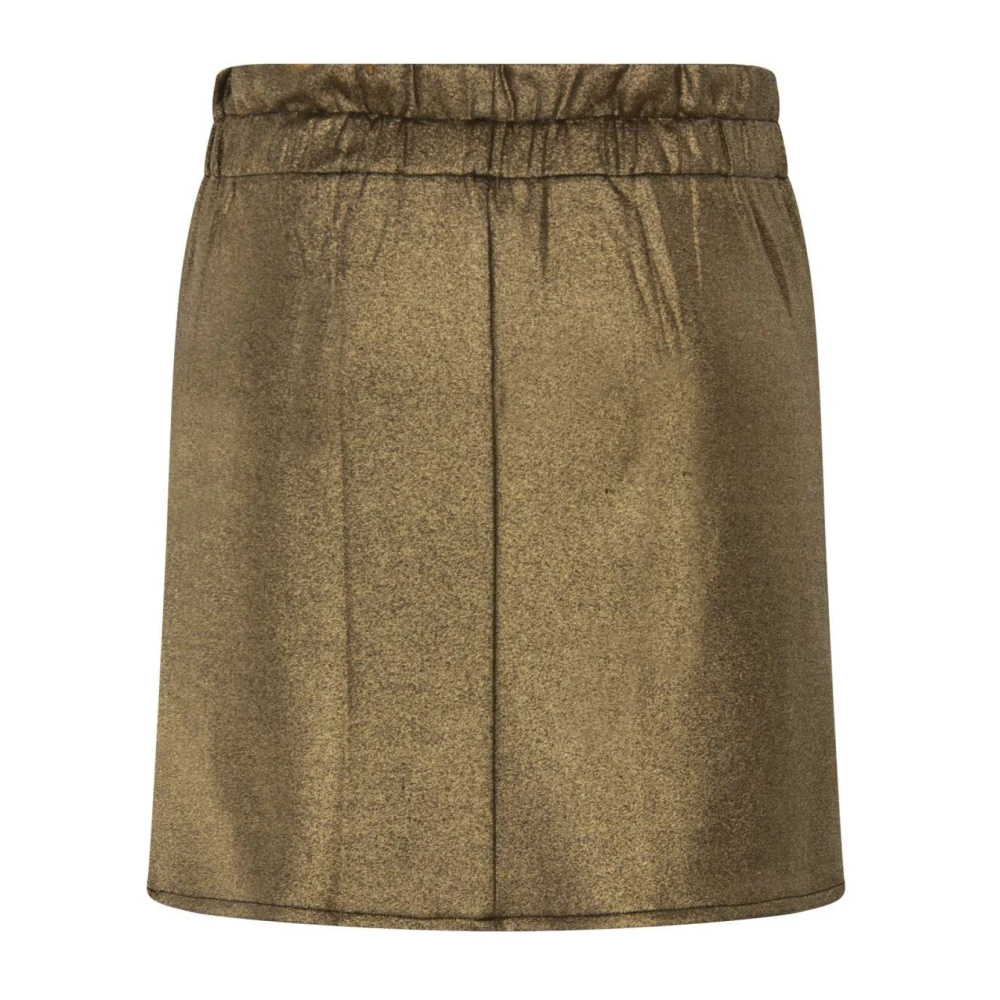 Molly Bracken Korte rechte lurex rok Gouden tinten Yellow Dames