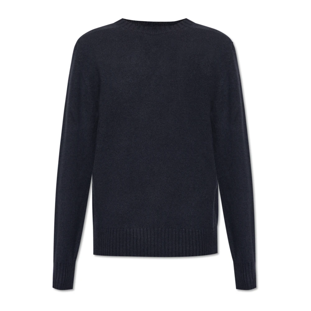 Officine Générale Donkerblauwe Seamless Sweater Blue Heren