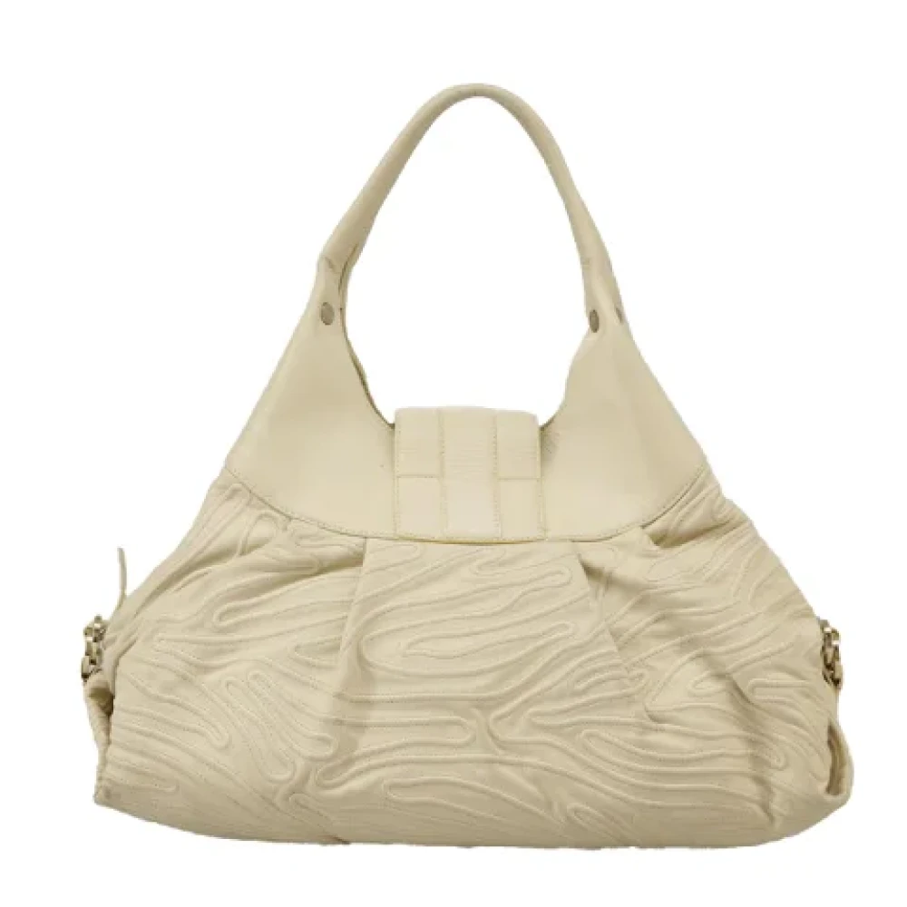 Bvlgari Vintage Pre-owned Leather handbags Beige Dames