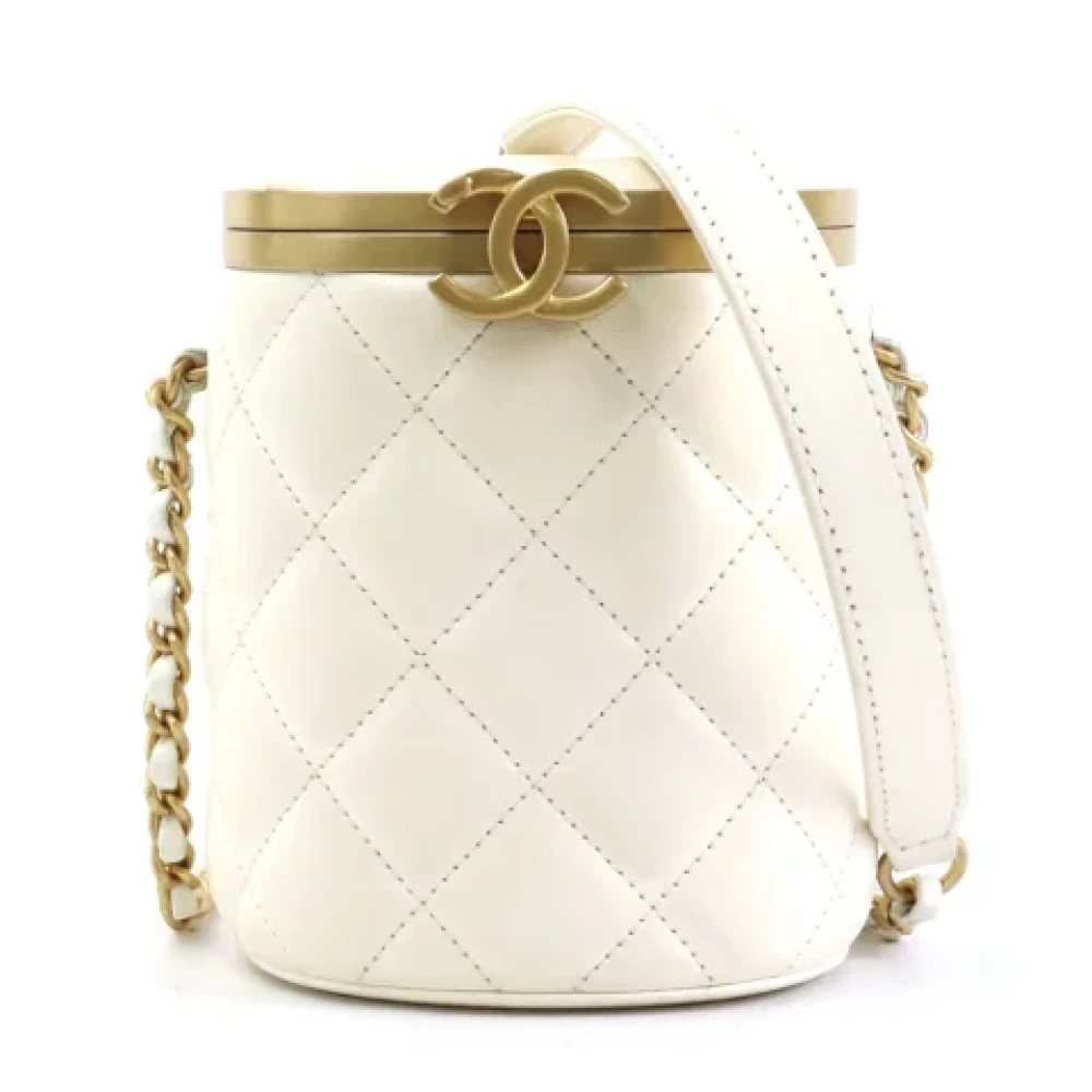 Chanel Vintage Pre-owned Leather chanel-bags White Dames