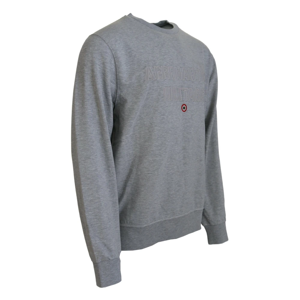 aeronautica militare Elegante Grijze Trui Gray Heren