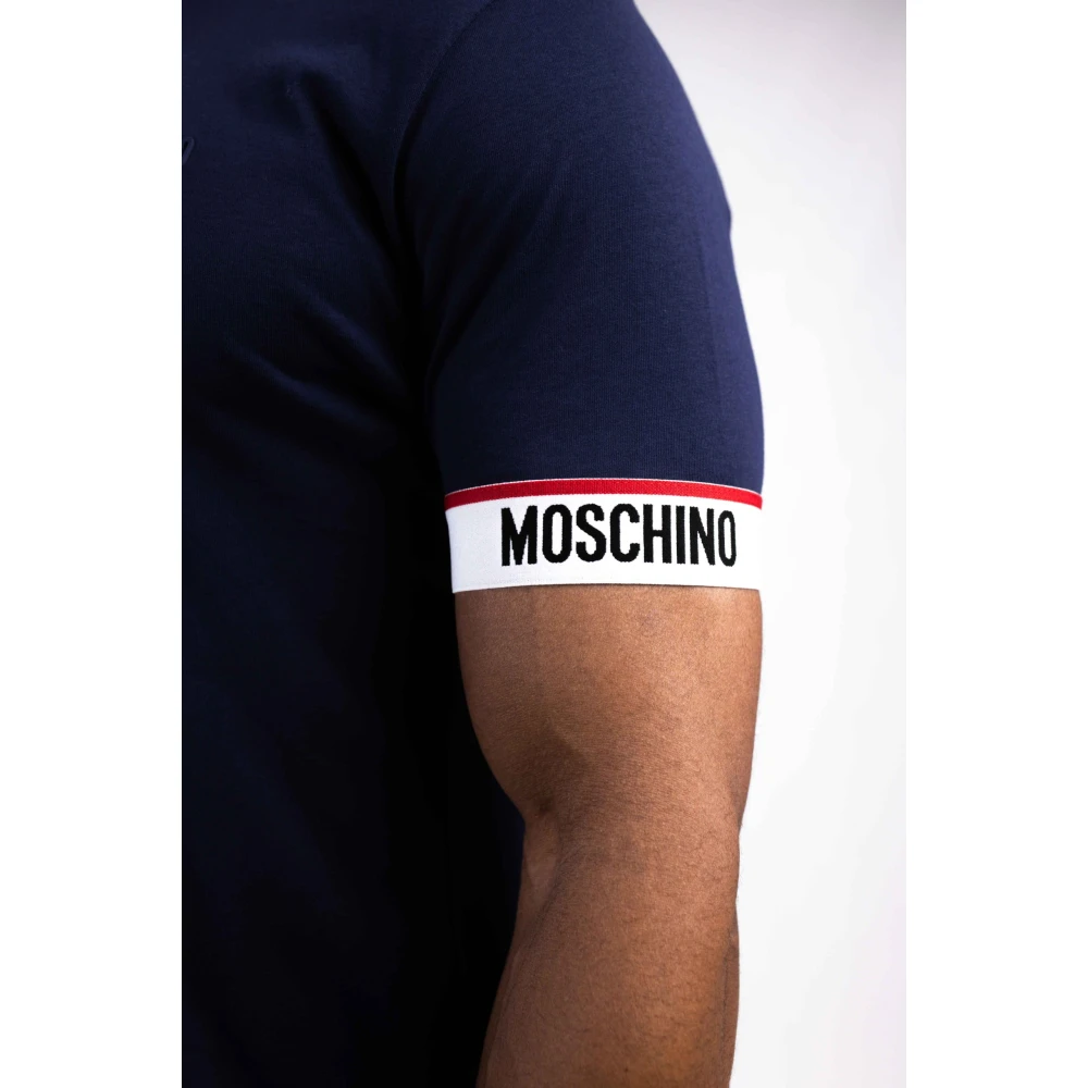 Moschino Basis T-shirt Heren Donkerblauw Blue Heren