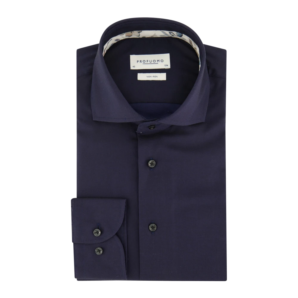 Profuomo Donkerblauw zakelijk overhemd Blue Heren
