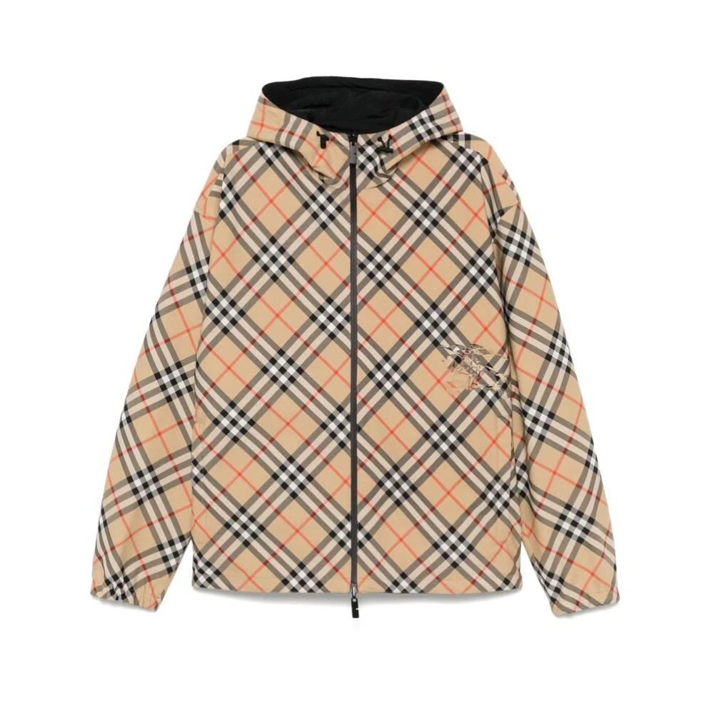 Burberry Omkeerbare Waterdichte Hoodie met Rits Beige Heren