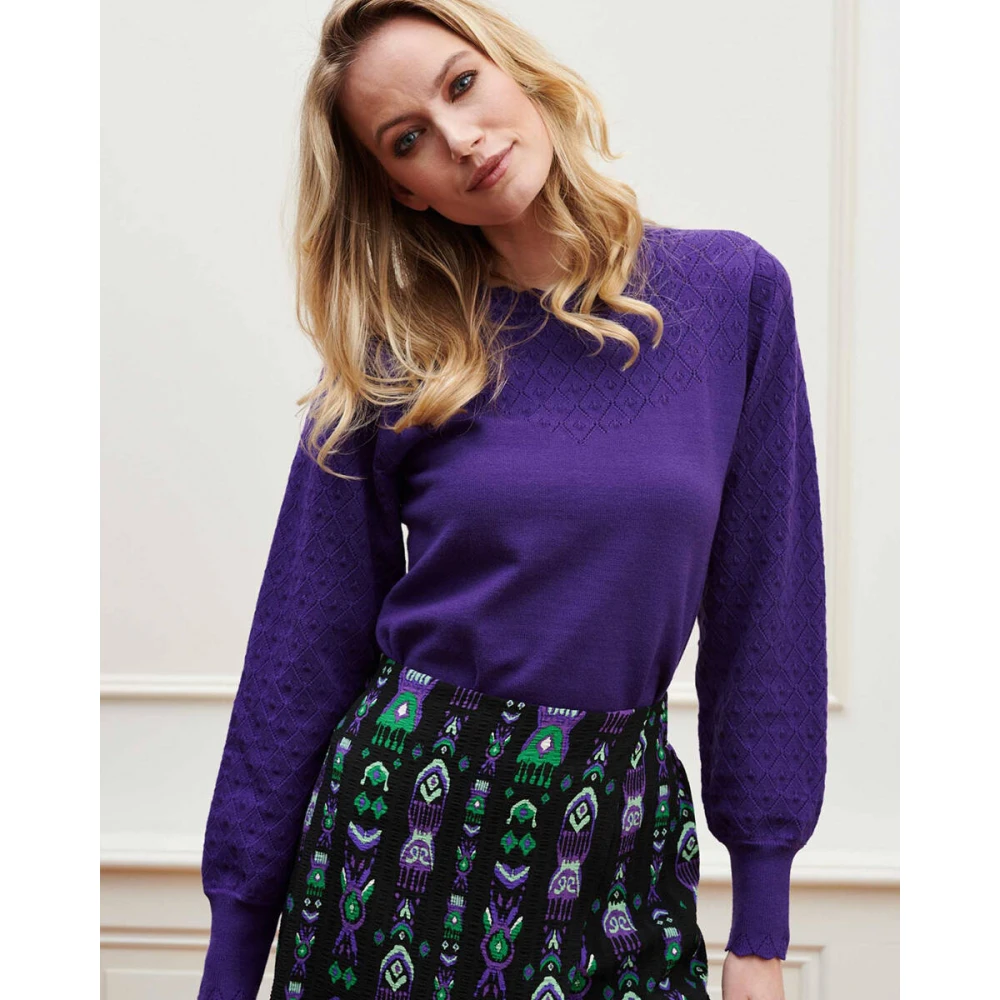 Lofty Manner Romy Sweater Pullover Purple Dames