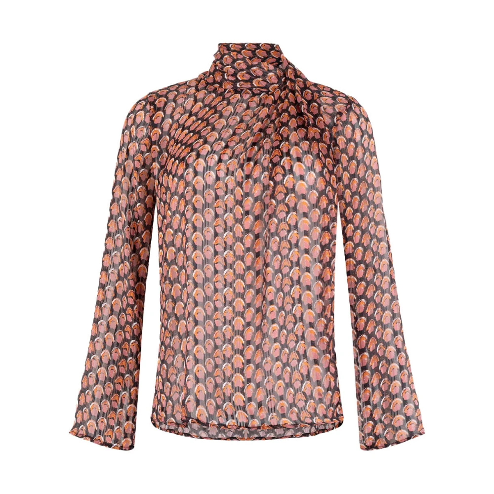 Anna Van Toor Lange mouw blouse in stijl 74a05-03503 Multicolor Dames