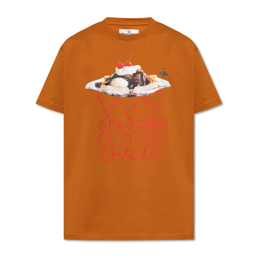 Vivienne Westwood T-shirt met print Orange Heren