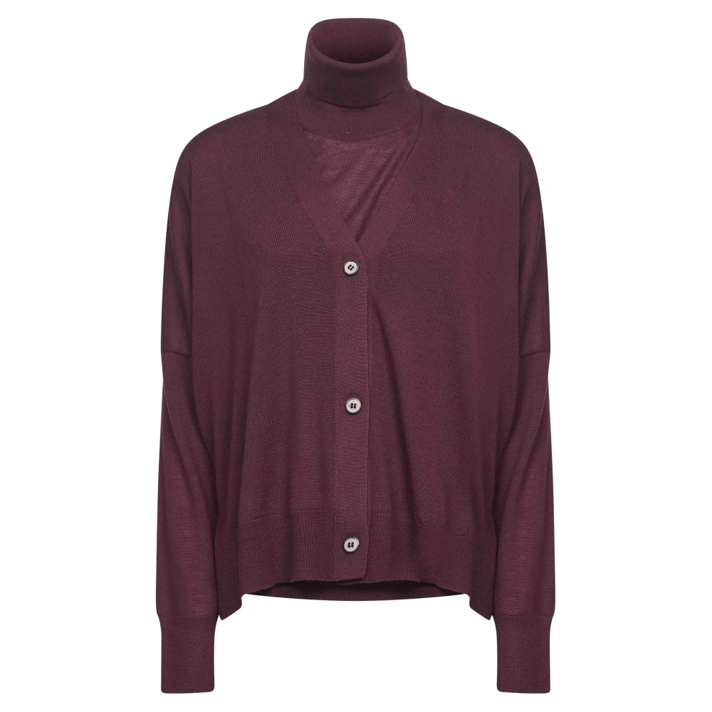 Blanca Vita Dresses - Female - Cardigans - Red - M - Knitwear
