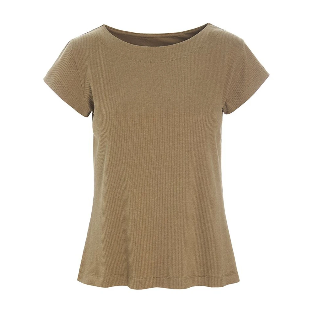 Bitte Kai Rand Ribgebreid T-shirt Nutmeg Beige Brown Dames
