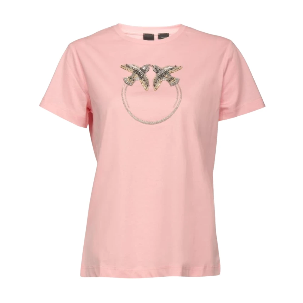 Pinko Quentin Jersey T-Shirt Pink Dames