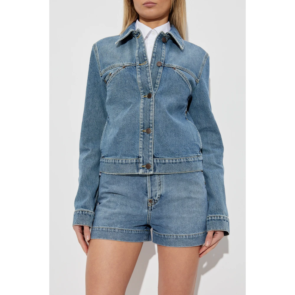 Moschino Denim jas met vintage effect Blue Dames