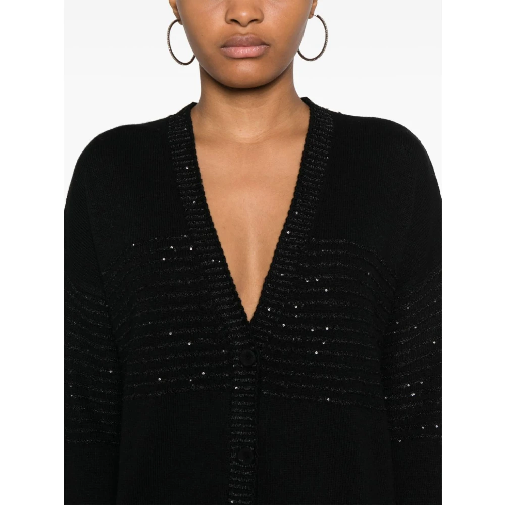 Twinset Zwarte Cardigan Sweater Black Dames