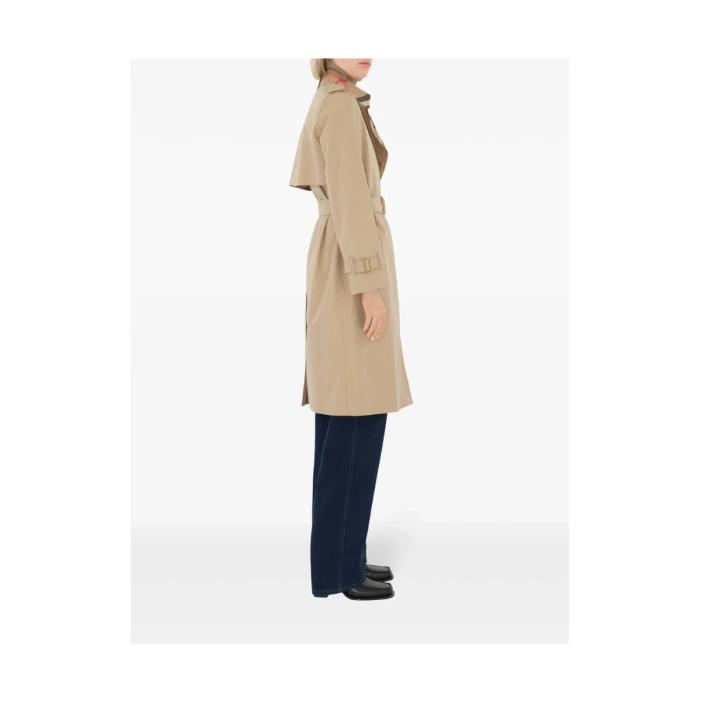 Burberry Geruite regenjas Beige Dames
