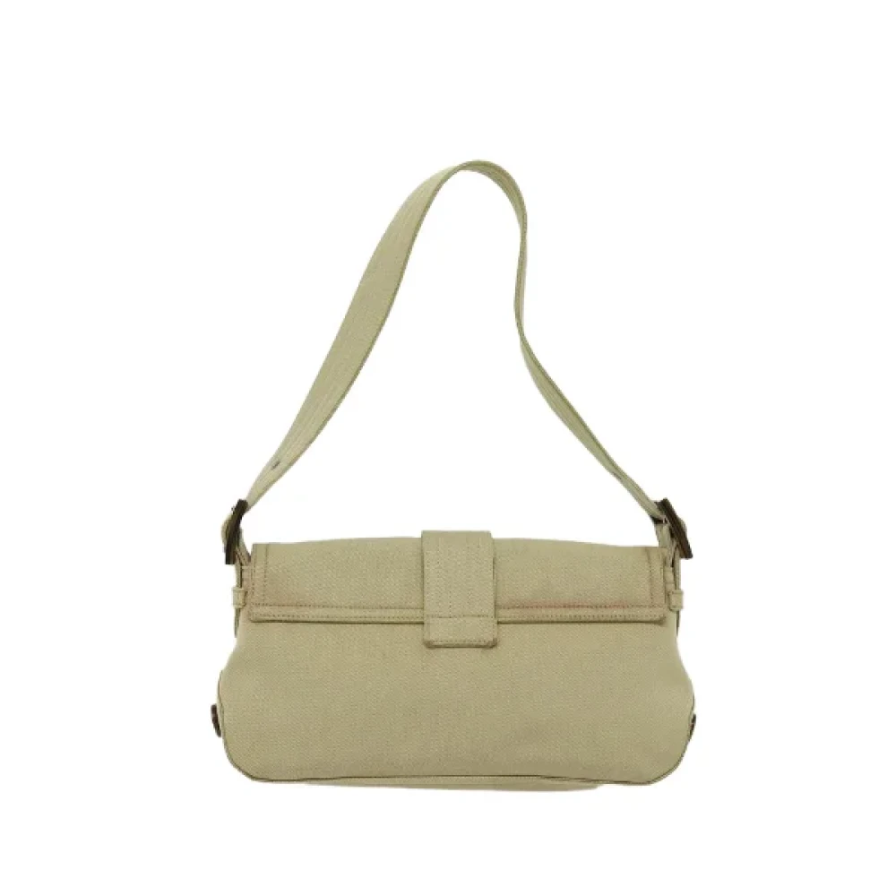 Salvatore Ferragamo Pre-owned Canvas shoulder-bags Beige Dames