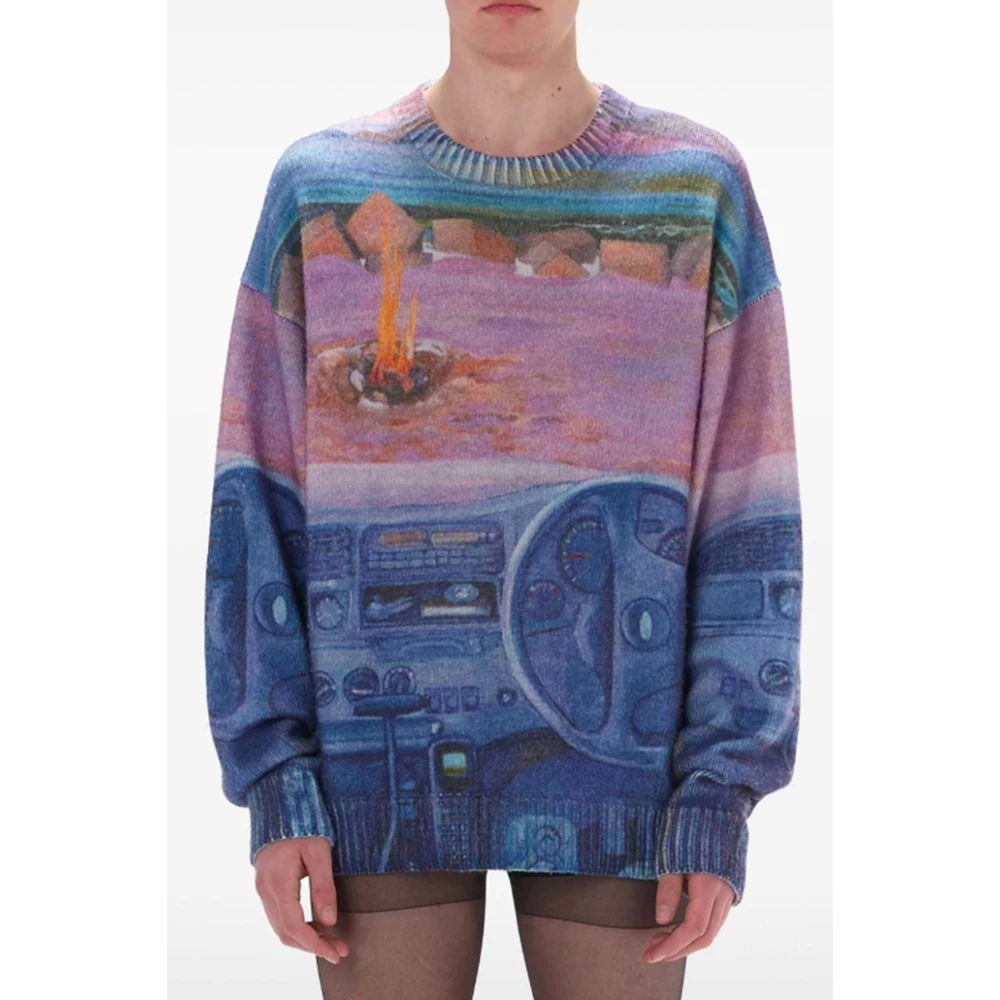 JW Anderson Grafische Print Merinowol Trui Multicolor Heren