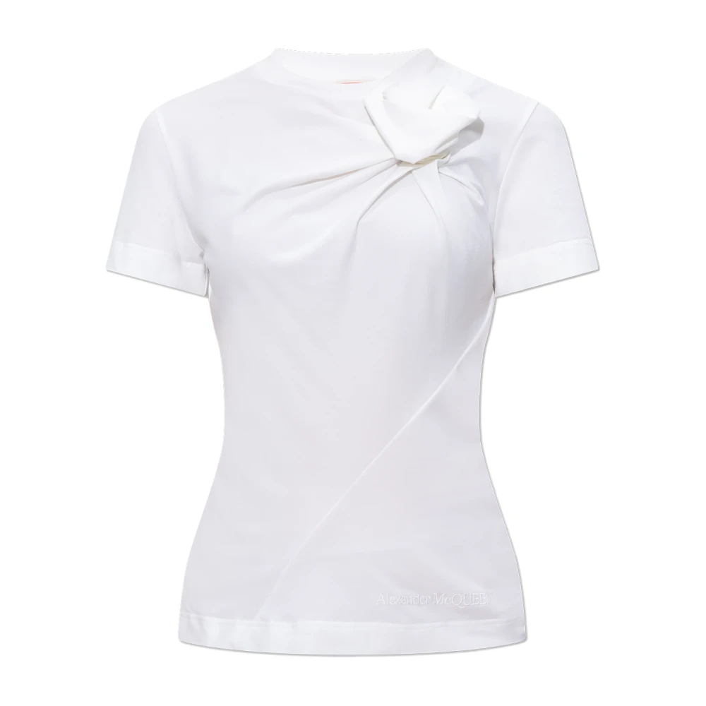 Alexander McQueen Crewneck T-shirt White, Dam
