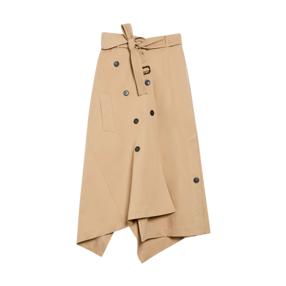 Max Mara Weekend Trench Rok Trendy en Uniek Ontwerp Beige Dames