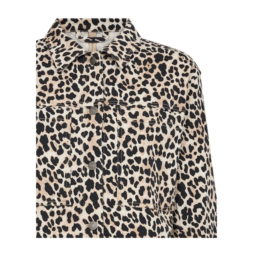 Soyaconcept Stijlvolle Camel Jas met Dierenprint Brown Dames