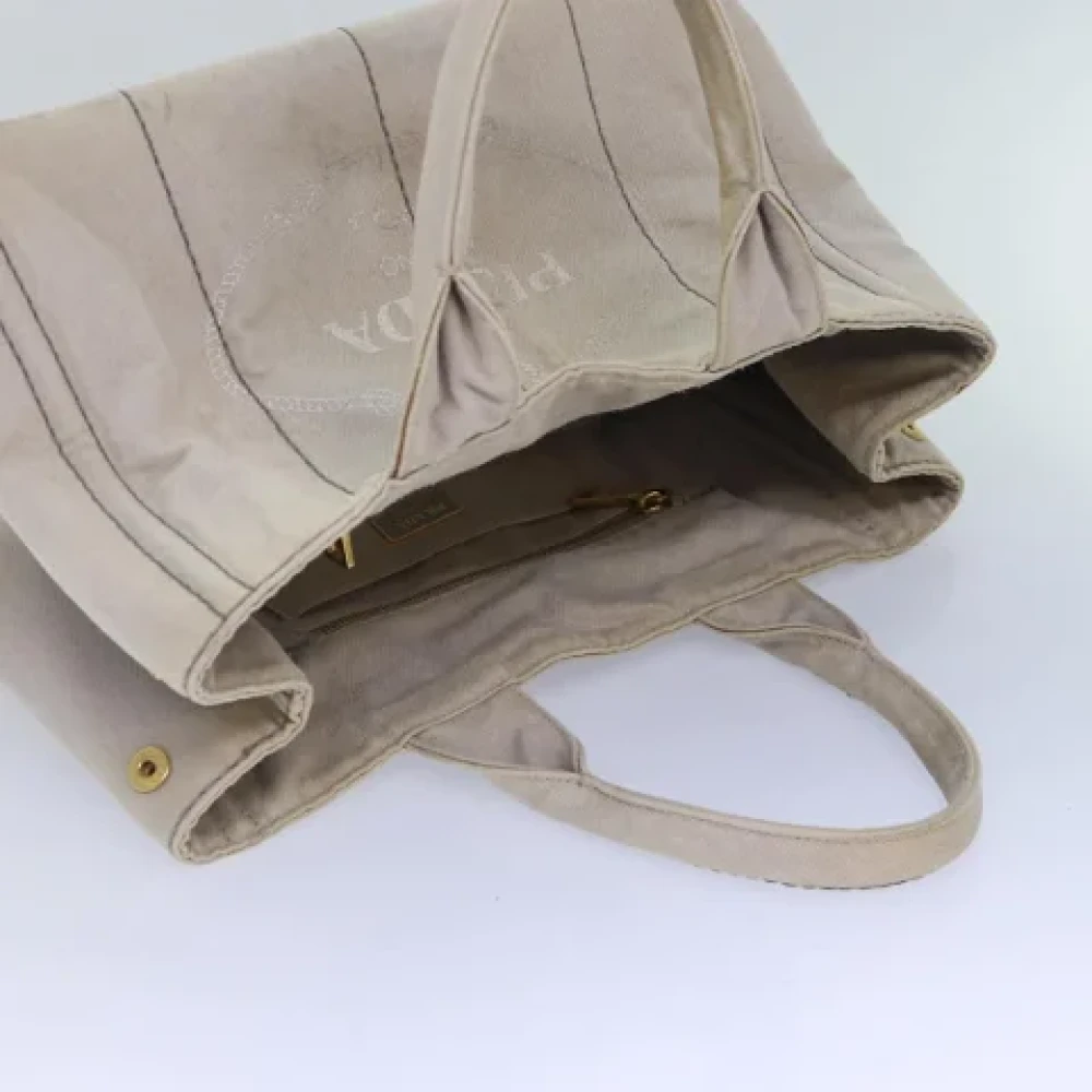 Prada Vintage Pre-owned Canvas handbags Gray Dames
