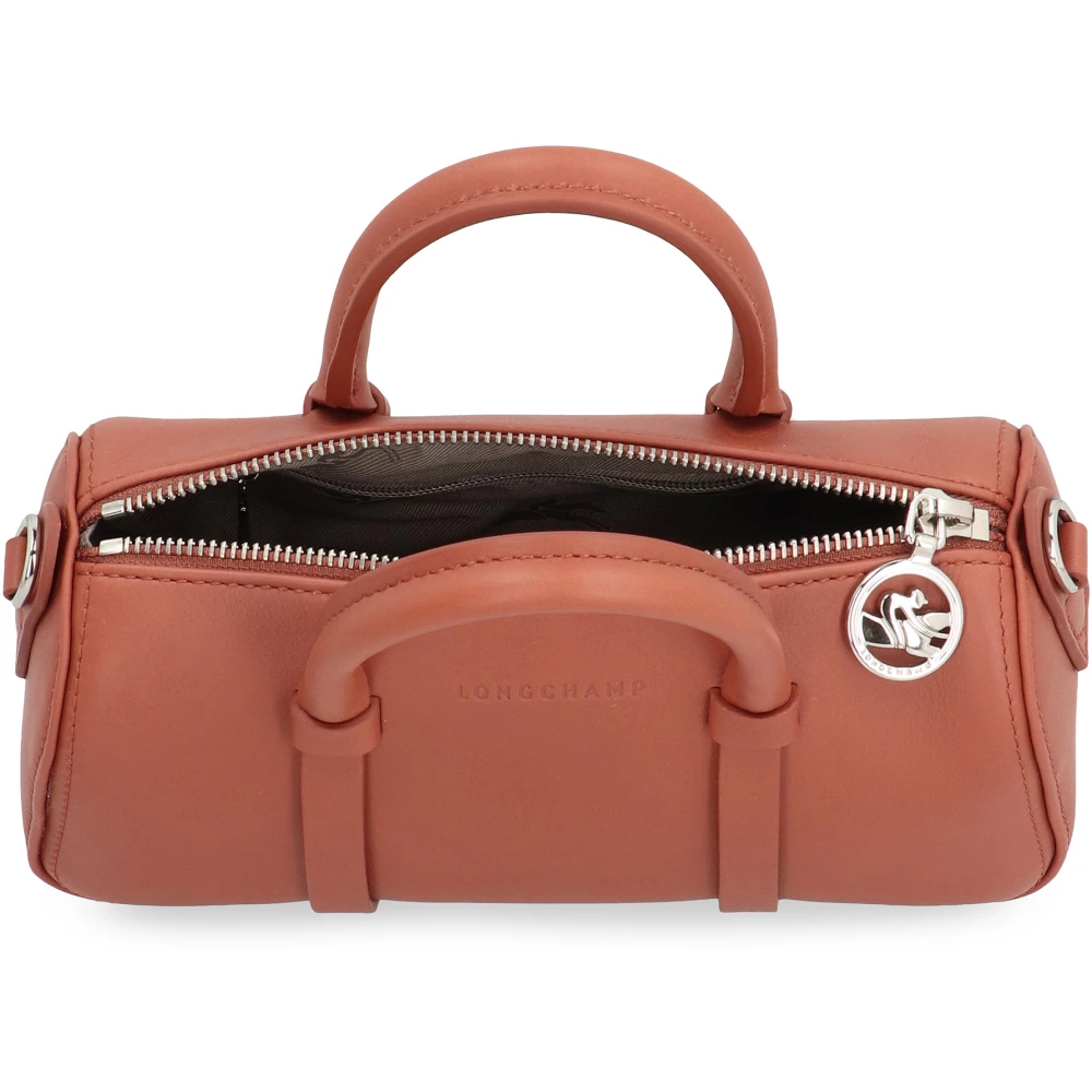 Longchamp Leren handtas met afneembare band Brown Dames
