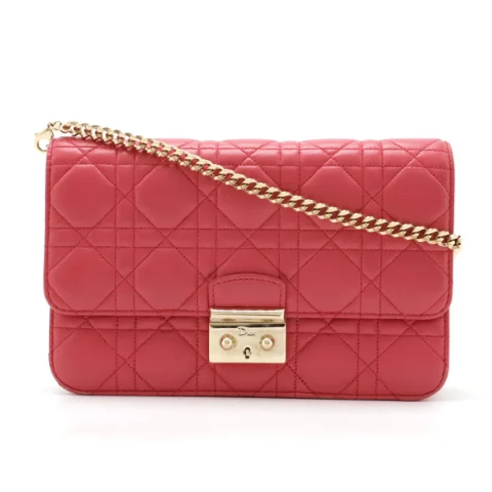 Dior Vintage Pre-owned Leather wallets Pink Dames