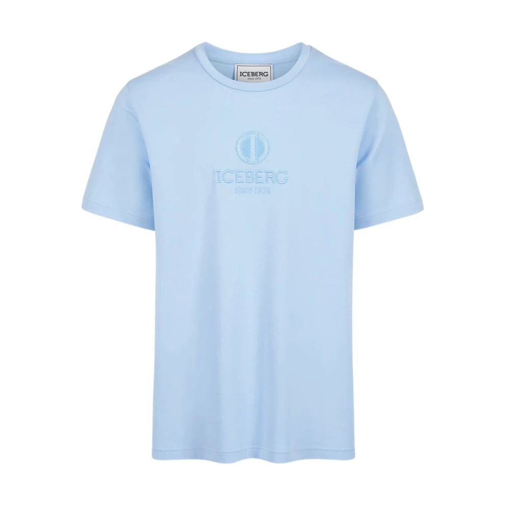 Iceberg Logo T-shirt in Lichtblauw Blue Heren