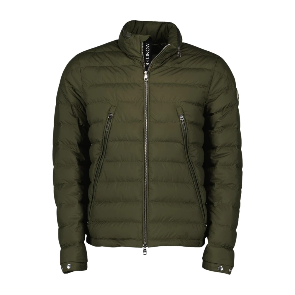 Moncler Quiltad Jacka med Hög Krage Green, Herr