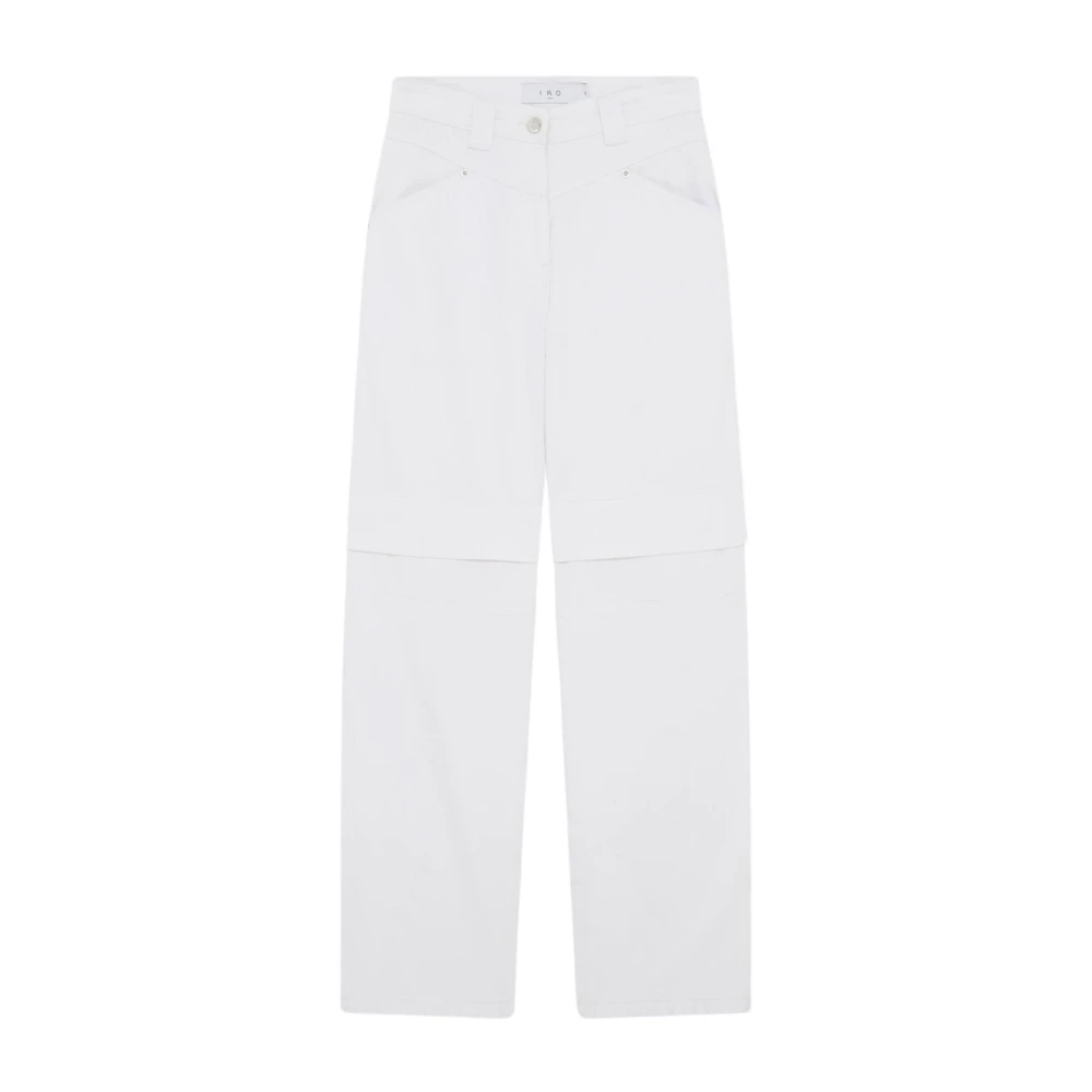 IRO Witte Straight Legged Jeans met Cut-outs White Dames