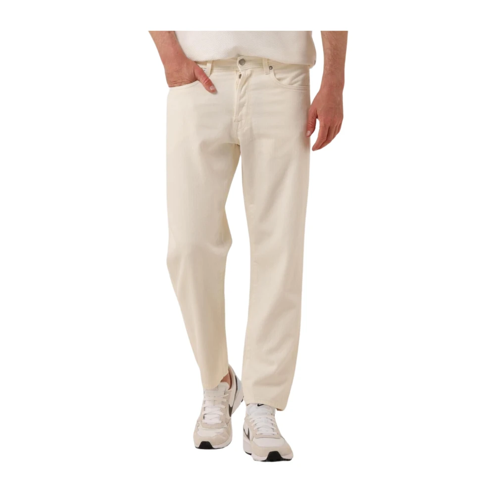 Selected Homme Ecru Hemp Straight Leg Jeans Beige Heren