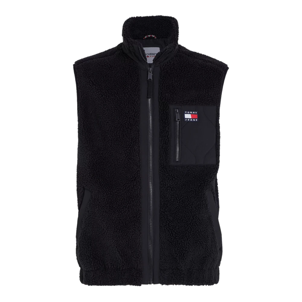 Tommy Hilfiger Zwarte Sherpa Jassen Black Heren