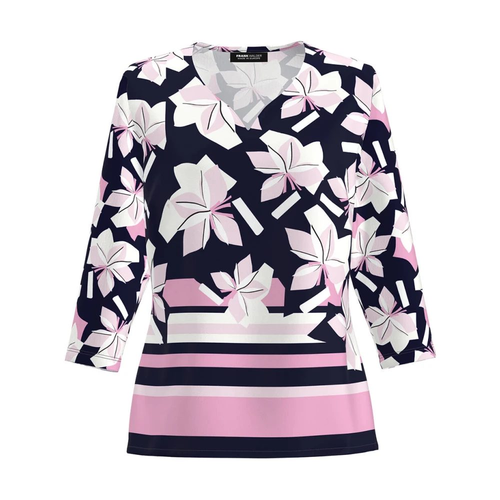 Frank Walder Lange Mouw Blouse Shirt Multicolor Dames