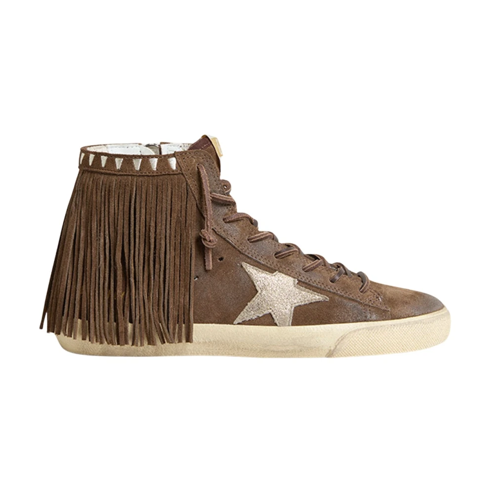 Golden Goose Francy Sneakers met Glitterster Heren Schoenen Bruin
