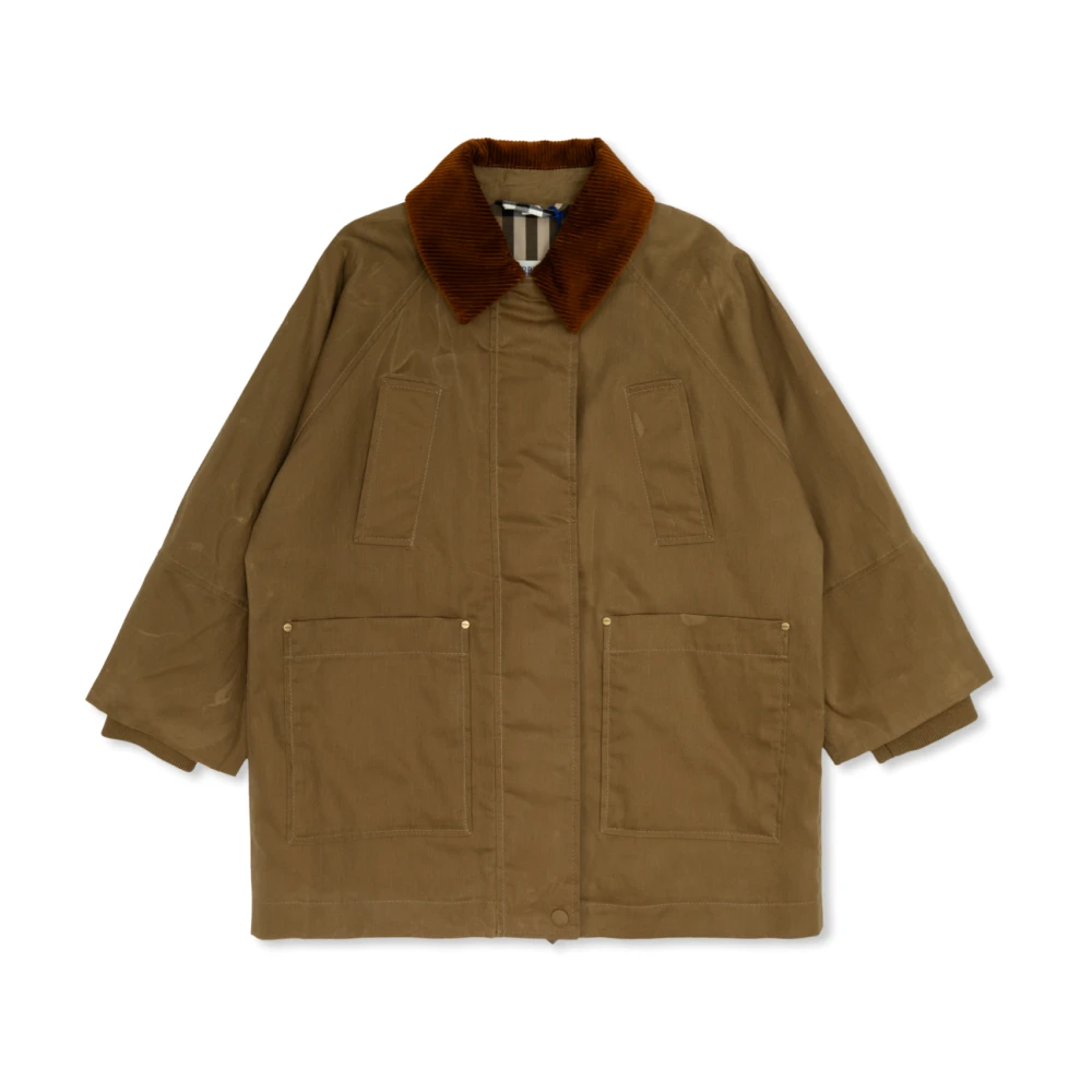 Burberry Jacka med corduroy krage Brown, Unisex