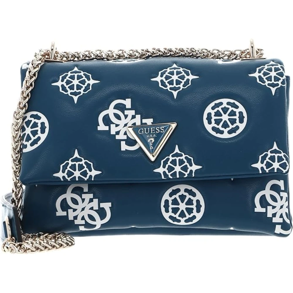 Guess Mini Crossbody Logo Tas Blue Dames